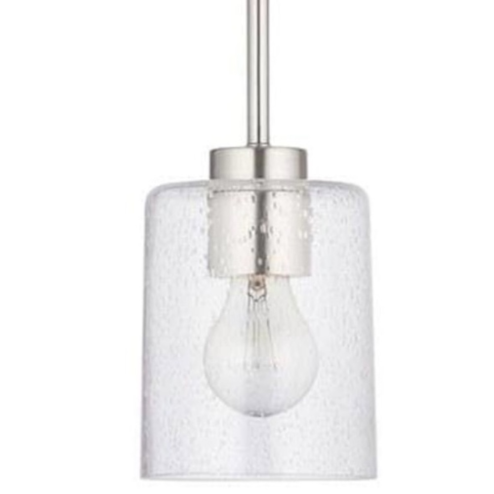 NEW open box HomePlace Lighting Glass Greyson Pendant Light